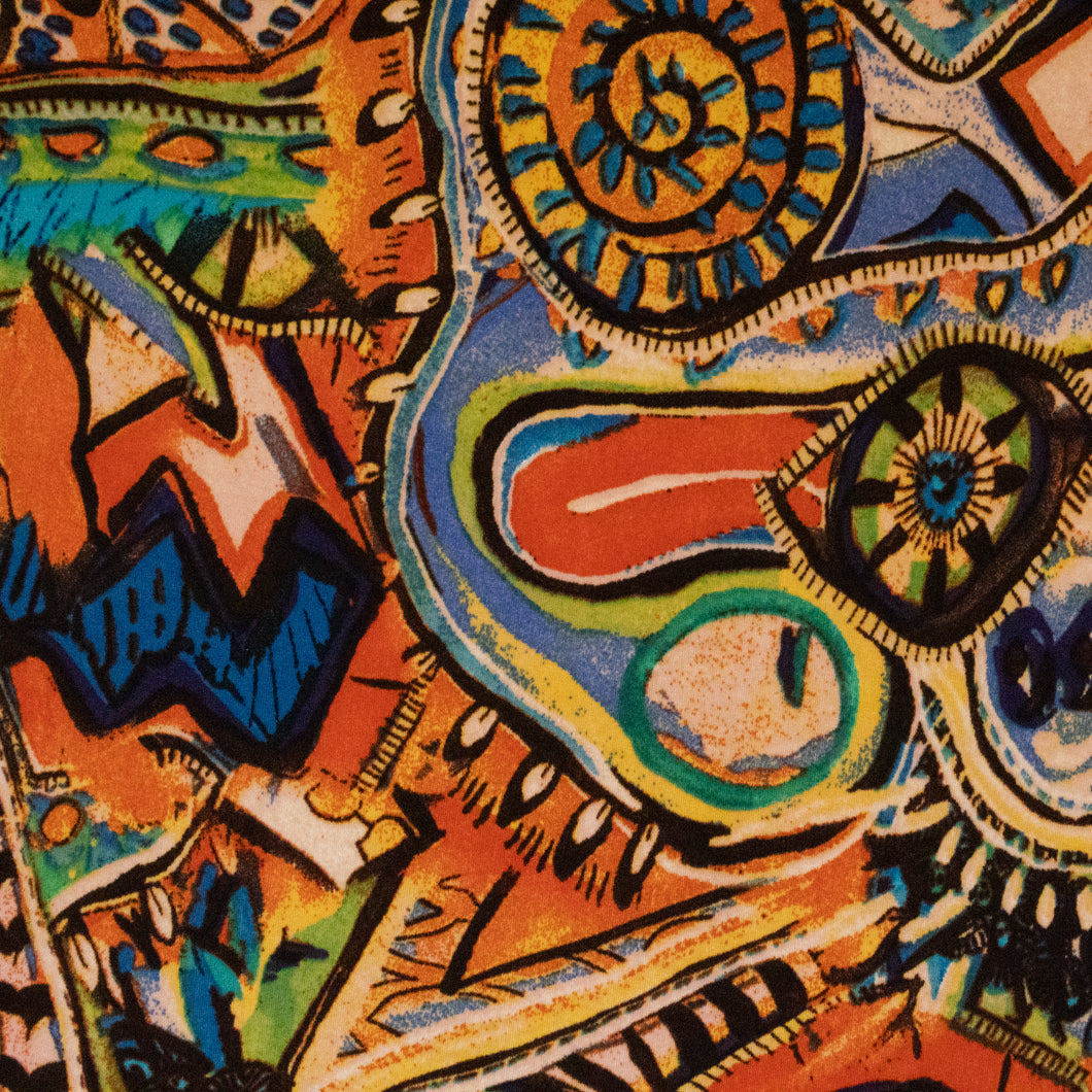 Printed Stretch Knit Deadstock - Brainstorm