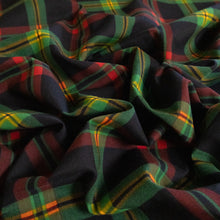 Load image into Gallery viewer, Plaid Cotton Lawn Deadstock - Black, Forest &amp; Red
