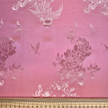 Load image into Gallery viewer, Peacock Jacquard Satin Deadstock - Dusky Pink
