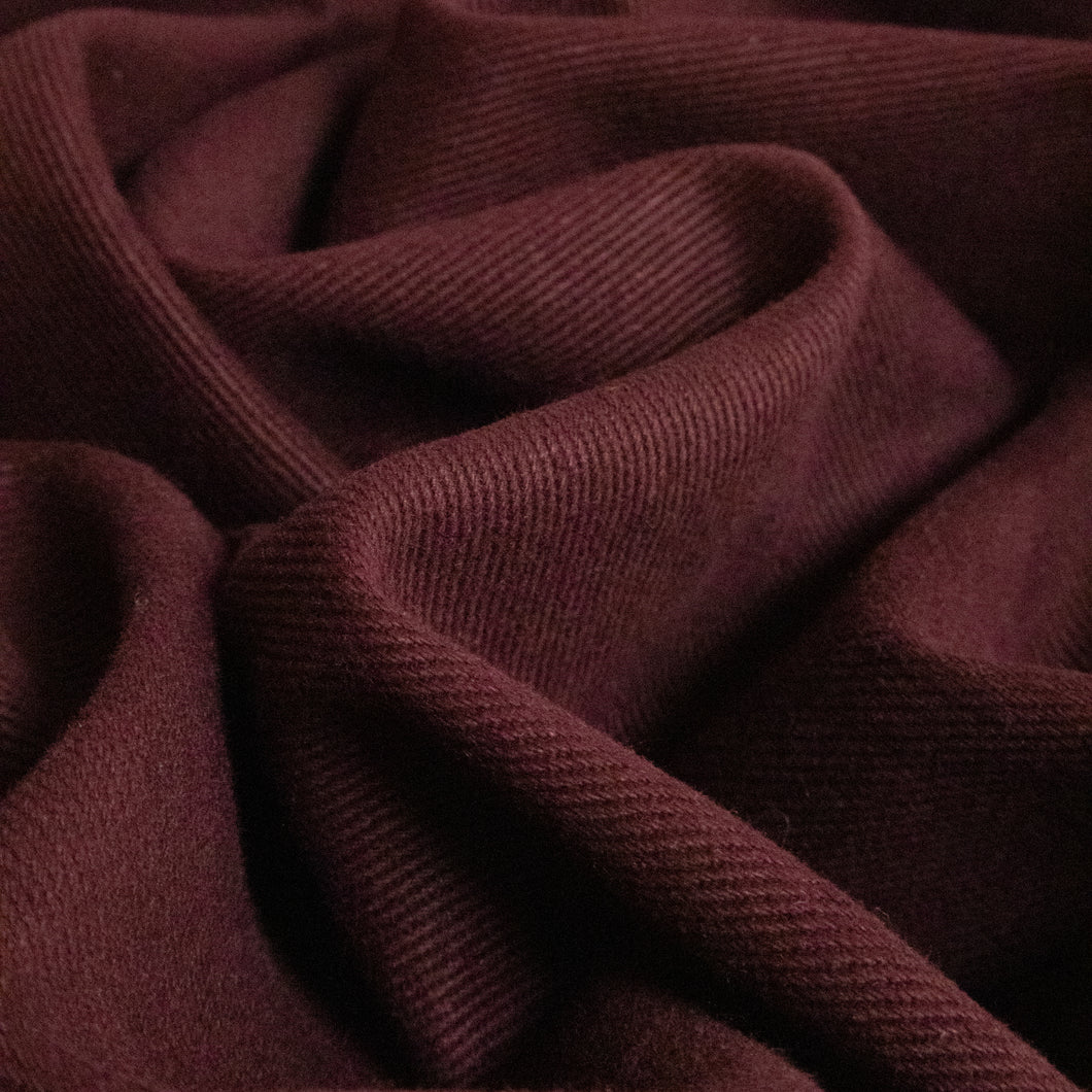 Premium Heavy Weight Cotton Drill - Burgundy