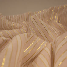 Load image into Gallery viewer, Cotton Linen Lurex Stripe Shirting Deadstock - Pink
