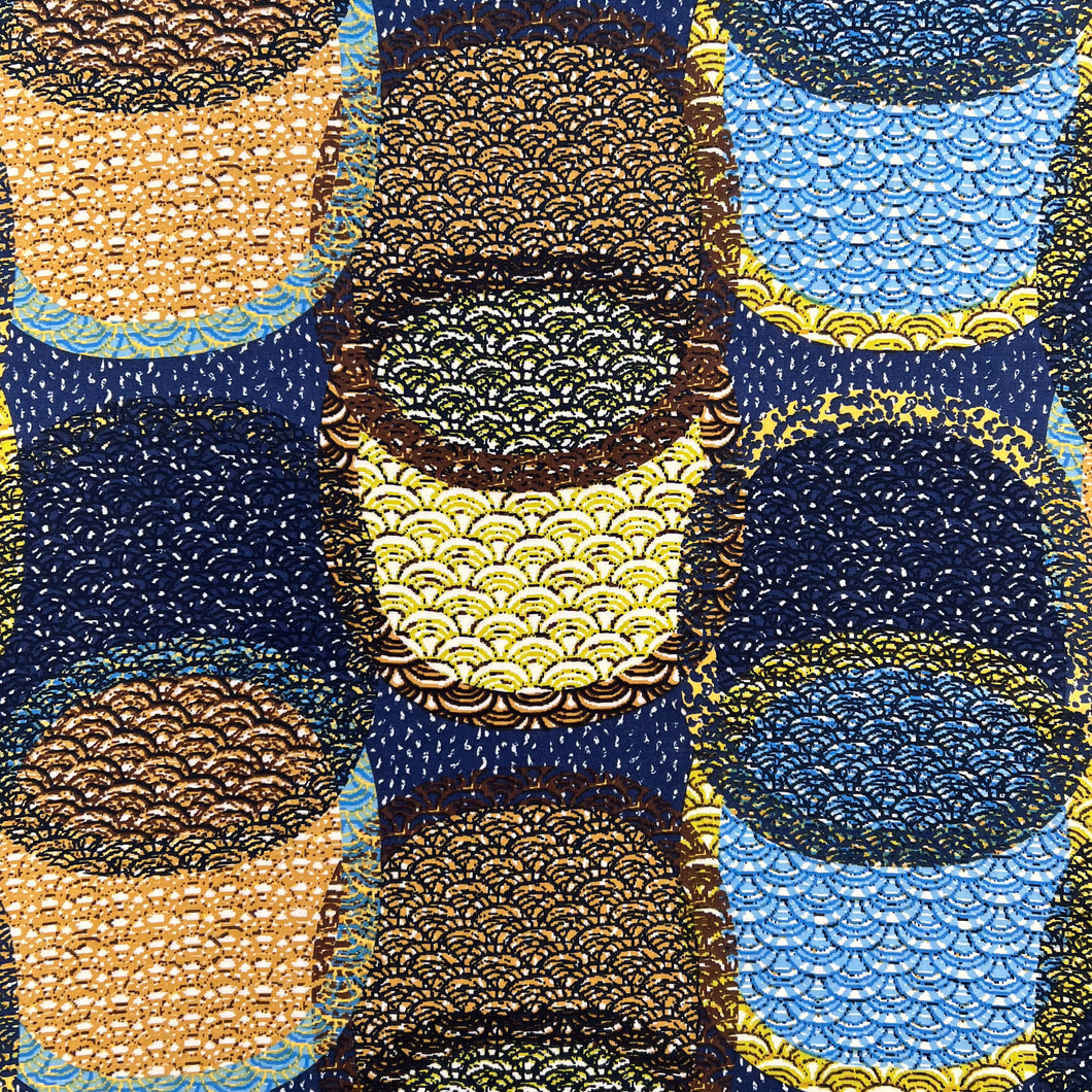 Rena Rayon Challis Print - Royal Blue