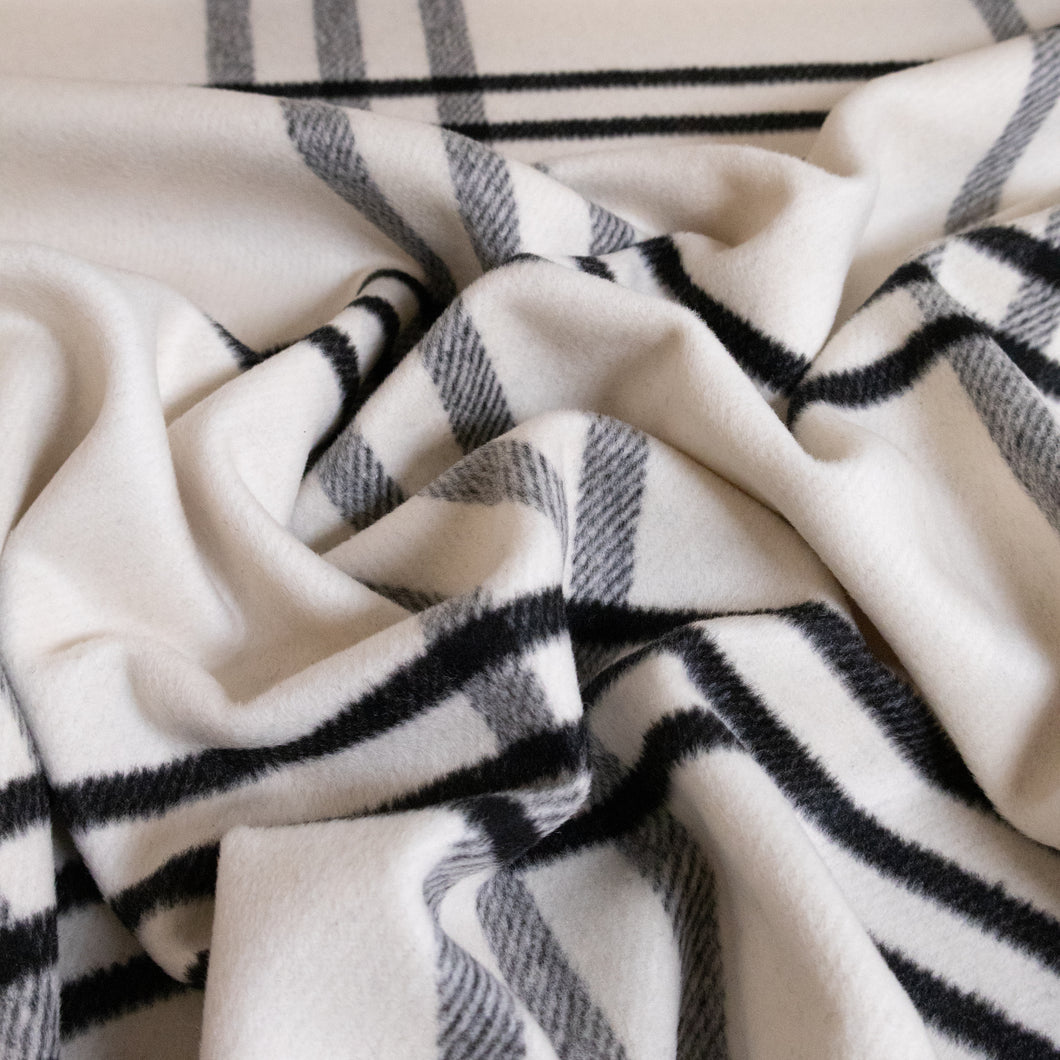 Wool Blend Coating - Roslin White