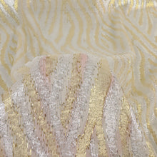 Load image into Gallery viewer, Silk Lurex Printed Chiffon Deadstock - Gold Rush
