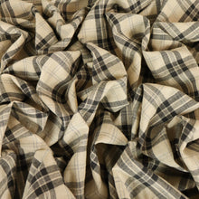 Load image into Gallery viewer, Washed Cotton Windowpane Check - Coltrane Natural Black
