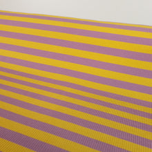 Load image into Gallery viewer, Aruba Rayon Spandex Striped Rib - Mauve &amp; Mustard
