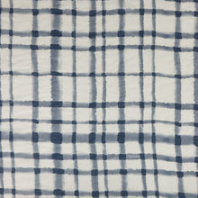 Load image into Gallery viewer, Tencel Nylon Abstract Check Print - Thistle Navy
