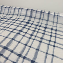 Load image into Gallery viewer, Tencel Nylon Abstract Check Print - Thistle Navy
