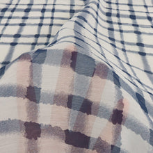 Load image into Gallery viewer, Tencel Nylon Abstract Check Print - Thistle Navy
