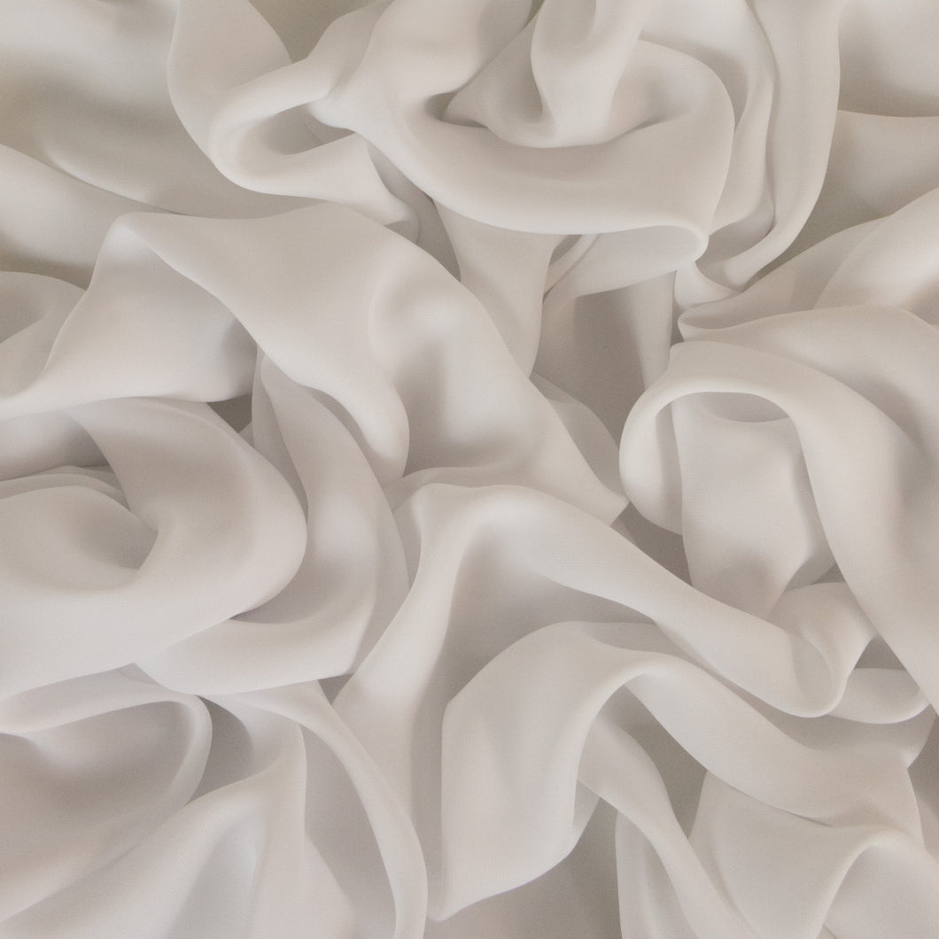 Fluid Polyester Matte Satin Deadstock - White – Fabric Box