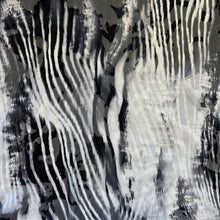 Load image into Gallery viewer, Shadows Silk Viscose Nylon Burnout Deadstock - Black and White
