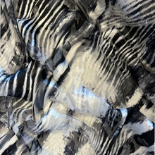 Load image into Gallery viewer, Shadows Silk Viscose Nylon Burnout Deadstock - Black and White
