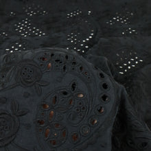 Load image into Gallery viewer, Shanna Heavy Embroidered Cotton Designer End – Black
