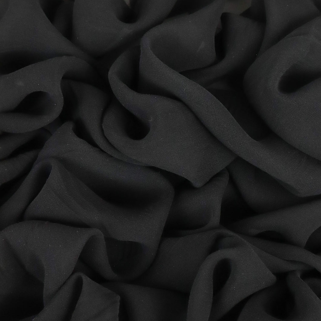 Silk Georgette Deadstock - Black