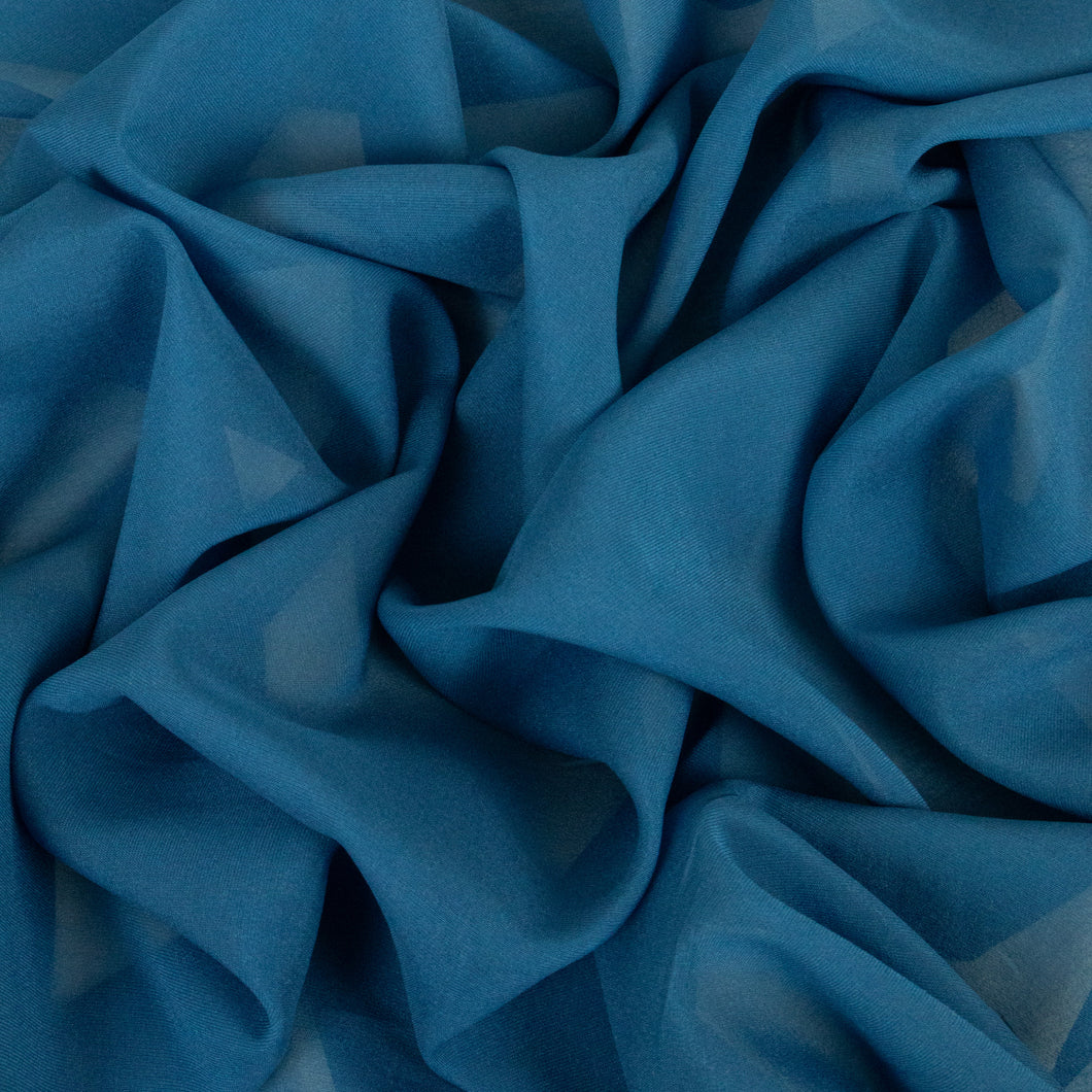 Silk Georgette Deadstock - Denim Blue
