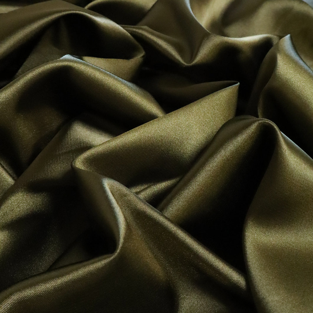 Lightweight Polyester Satin - Khaki