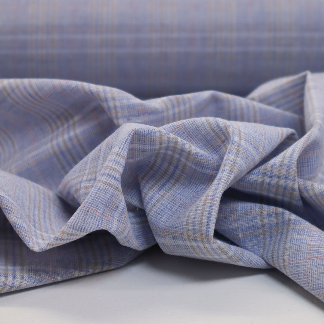 Linen Cotton Yarn Dyed Plaid - Sky