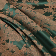 Load image into Gallery viewer, Sonata Two Tone Jacquard Satin – Emerald Green
