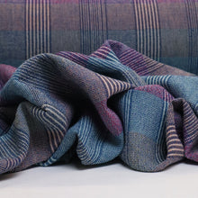 Load image into Gallery viewer, Striped Cotton Check - Purple
