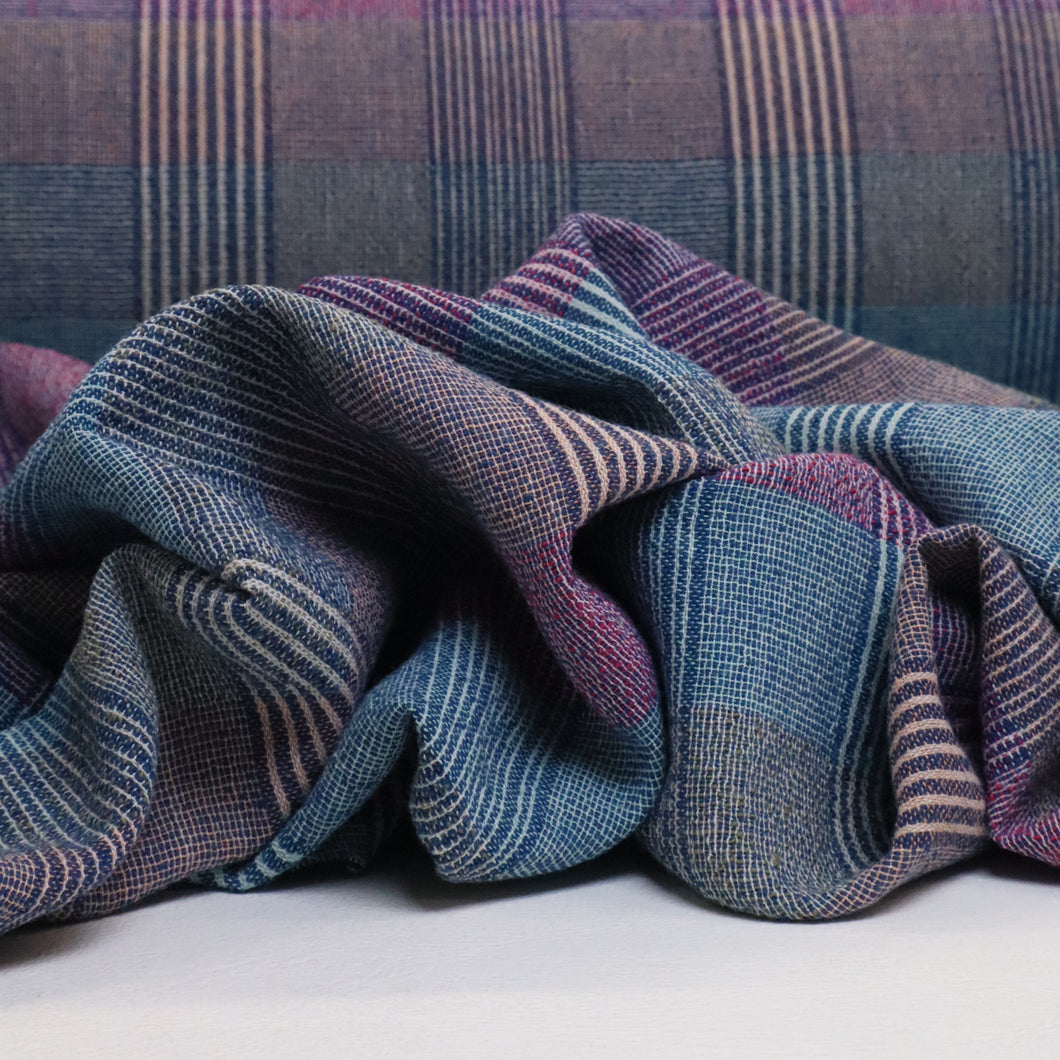 Striped Cotton Check - Purple