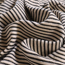Load image into Gallery viewer, Super Heavy Linen Cotton Lurex Ticking - Black Stripe
