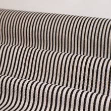 Load image into Gallery viewer, Super Heavy Linen Cotton Lurex Ticking - Black Stripe
