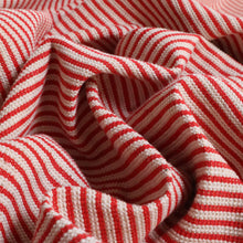Load image into Gallery viewer, Super Heavy Linen Cotton Lurex Ticking Deadstock - Red Stripe
