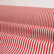 Load image into Gallery viewer, Super Heavy Linen Cotton Lurex Ticking Deadstock - Red Stripe
