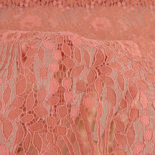 Load image into Gallery viewer, Cotton Nylon Corded Floral Lace - Goddess Coral Pink
