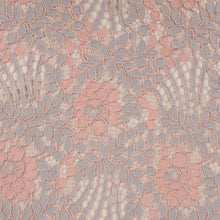 Load image into Gallery viewer, Cotton Nylon Two-Tone Corded Lace - Heiress Pink &amp; Pale Blue
