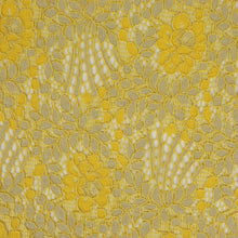 Load image into Gallery viewer, Cotton Nylon Two-Tone Corded Lace - Heiress Yellow &amp; Cream

