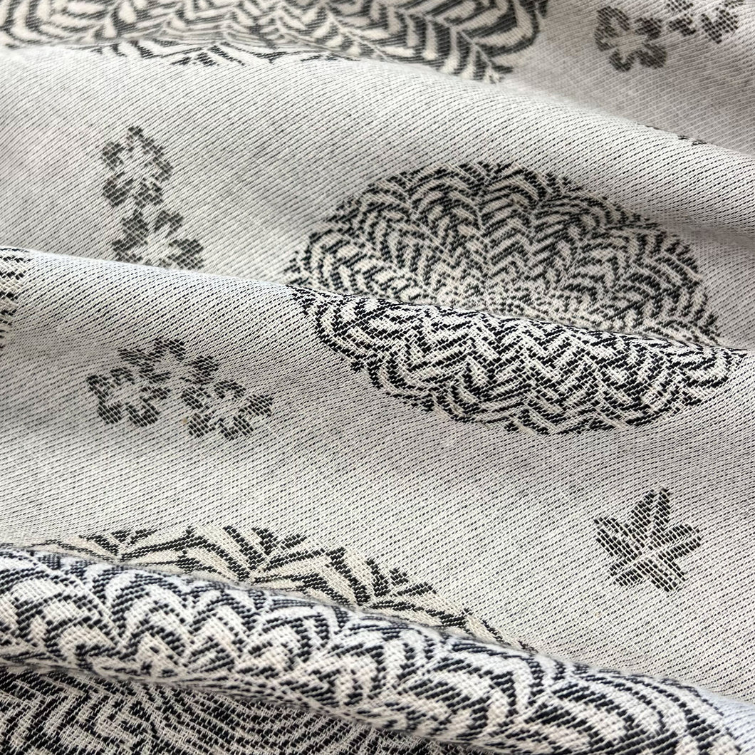 Cotton Linen Viscose Jacquard Deadstock - Tallulah Natural