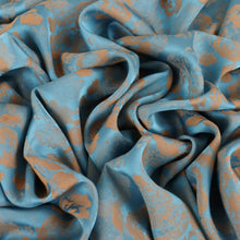 Load image into Gallery viewer, Bohemian Two-Tone Jacquard Satin – Sky Blue &amp; Peach
