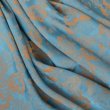 Load image into Gallery viewer, Bohemian Two-Tone Jacquard Satin – Sky Blue &amp; Peach

