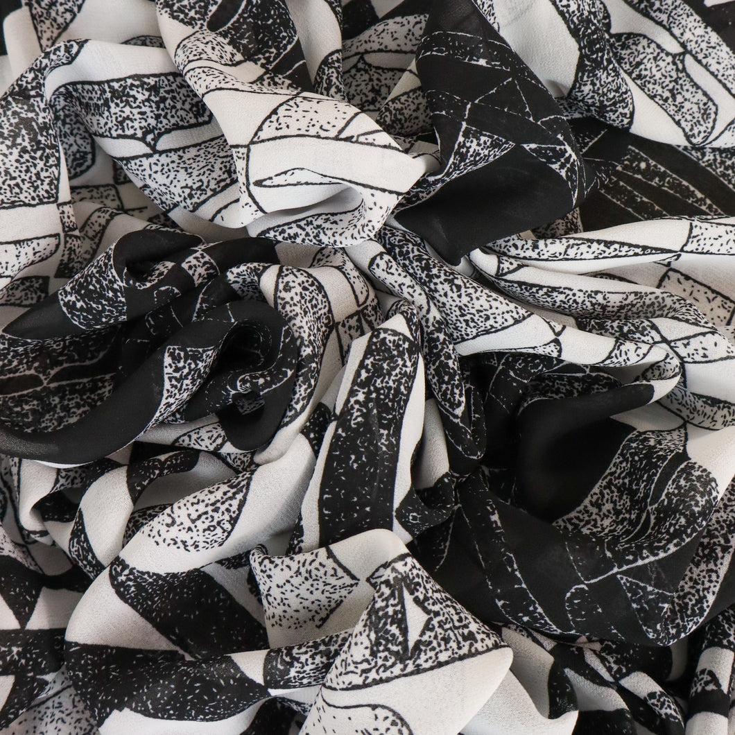 Printed Polyester Chiffon Deadstock - Imagine