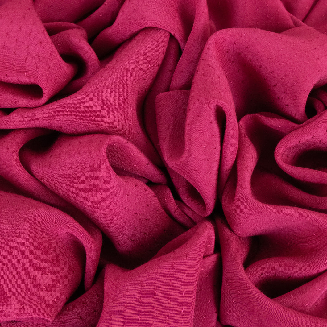 Viscose Dobby Satin Designer End - Raspberry