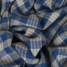 Load image into Gallery viewer, Viscose Verity Houndstooth Check Designer End - Blue
