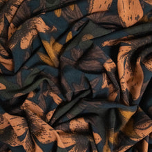 Load image into Gallery viewer, Printed Stretch Knit Deadstock - Waltz Petrol
