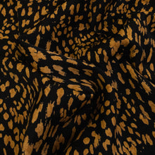 Load image into Gallery viewer, Mini Leopard Print Crepe Deadstock - Black &amp; Rust
