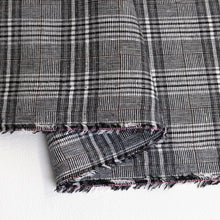 Load image into Gallery viewer, Linen Cotton Yarn Dyed Plaid - Black
