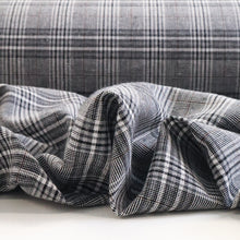 Load image into Gallery viewer, Linen Cotton Yarn Dyed Plaid - Black
