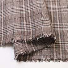 Load image into Gallery viewer, Linen Cotton Yarn Dyed Plaid - Brown

