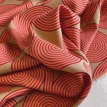 Load image into Gallery viewer, Spiral Rayon Challis Print - Orange
