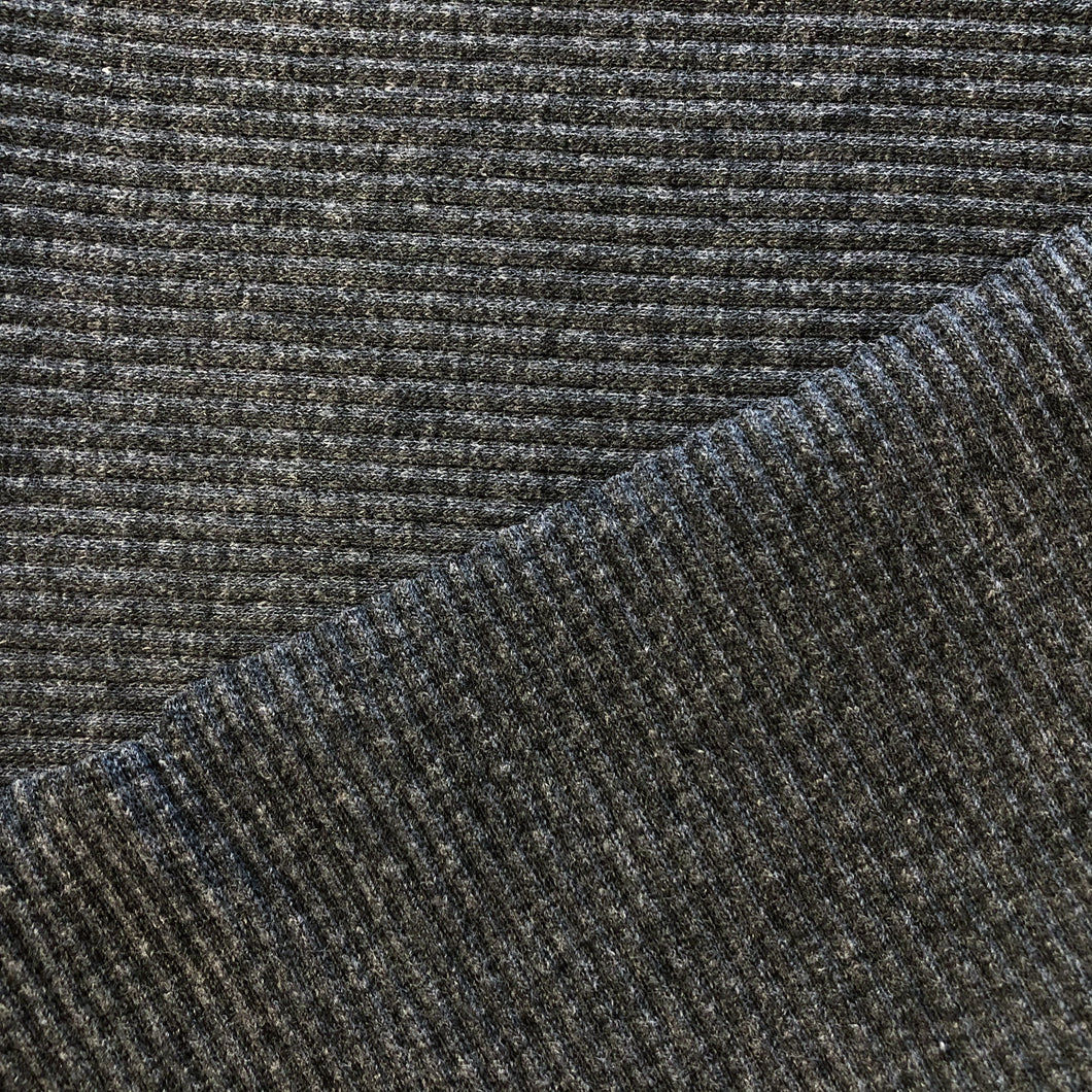 Corded Rib - Charcoal Marle