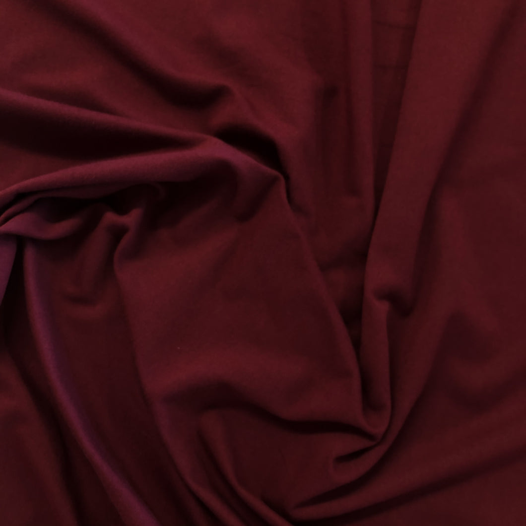 Cotton Spandex T-Shirting - Bordeaux