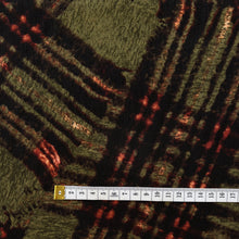 Load image into Gallery viewer, Check Scarf Crepe de Chine Print Deadstock - Khaki
