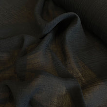 Load image into Gallery viewer, Washed Linen Crinkle Gauze - Black
