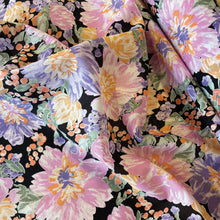 Load image into Gallery viewer, Floral Fantasy Cotton Print - Black

