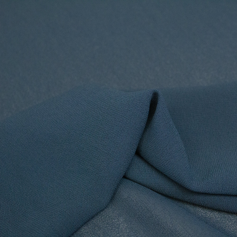 Washed Viscose Crepe - Petrol