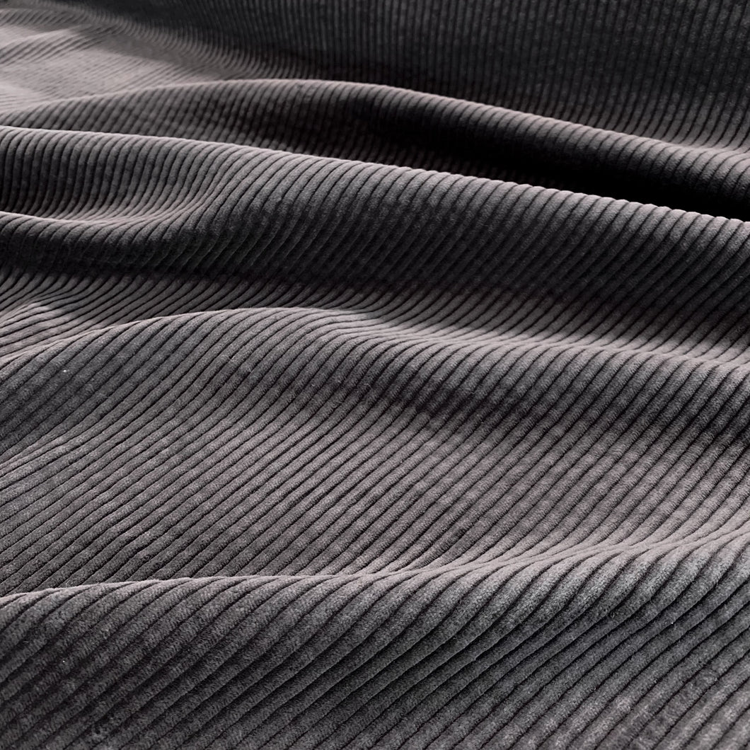 6 Wale Cotton Corduroy - Charcoal